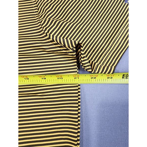 Michael Rouen Performance Polo Shirt UPF 30+ Mens Medium Golf Yellow Brown NWT - Picture 7 of 8